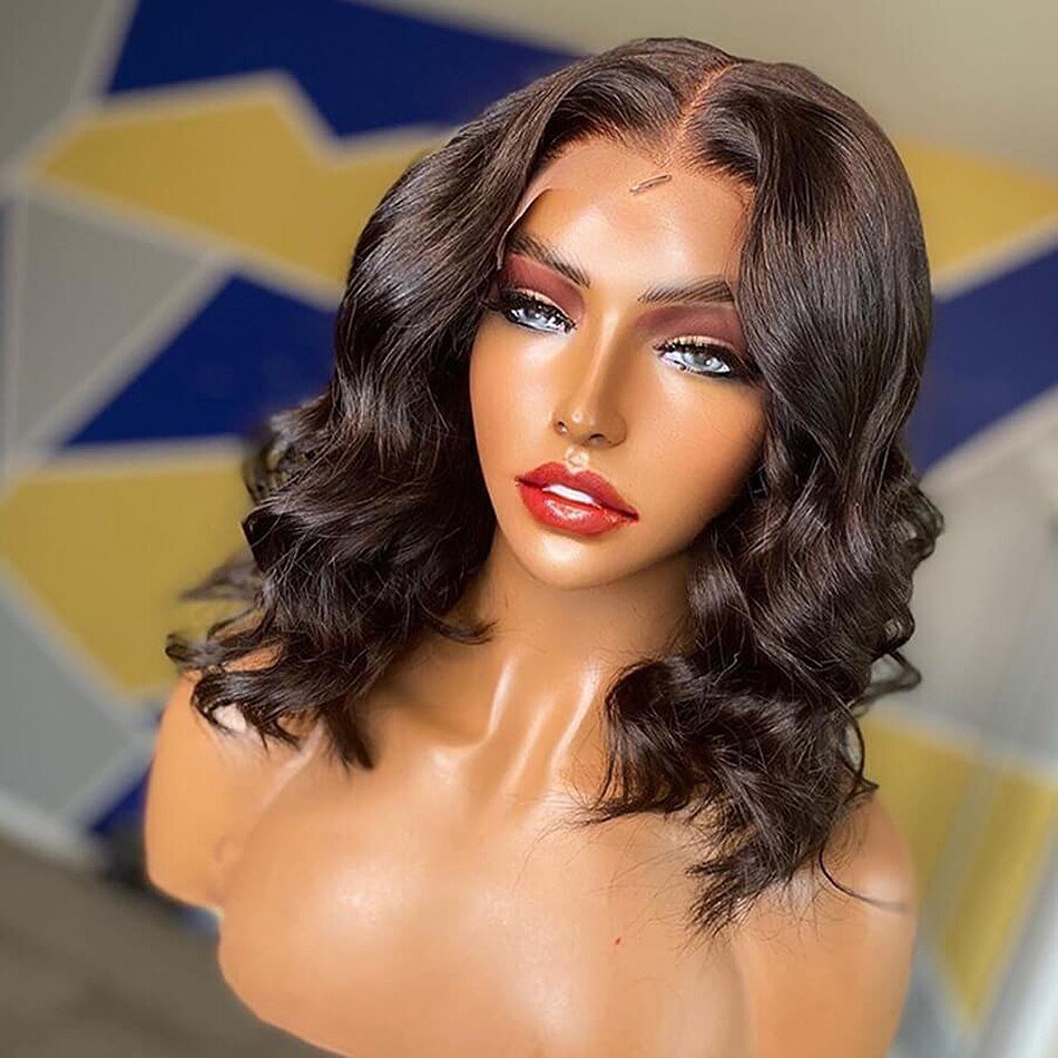 Cheap Short Bob Body Wave HD Lace Front Wigs Glueless Natural Human Hair Wig Raw Vietnamese Hair 4x4 Lace Closure Short Bob Wigs