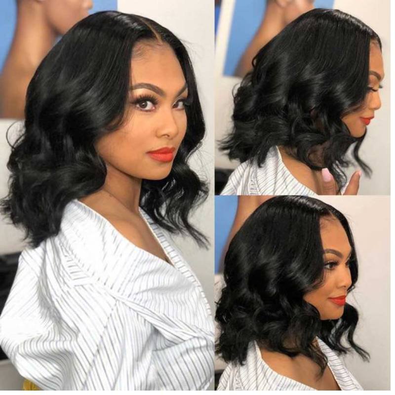 Cheap Short Bob Body Wave HD Lace Front Wigs Glueless Natural Human Hair Wig Raw Vietnamese Hair 4x4 Lace Closure Short Bob Wigs