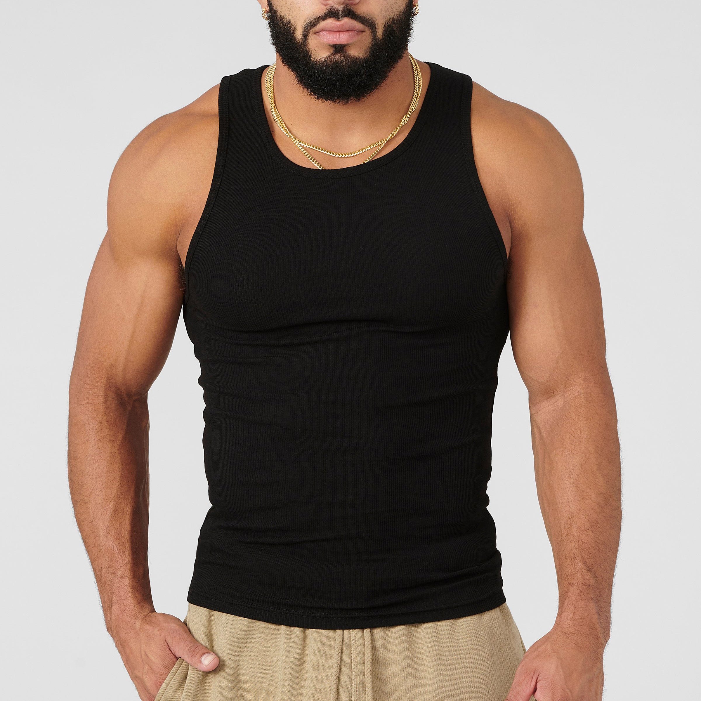 Young la Gym Tops Sports Running Mens Tanktops Fit Size 95% Cotton 5% Spandex Two-sided Stretch Mens Tops XS To 3XL