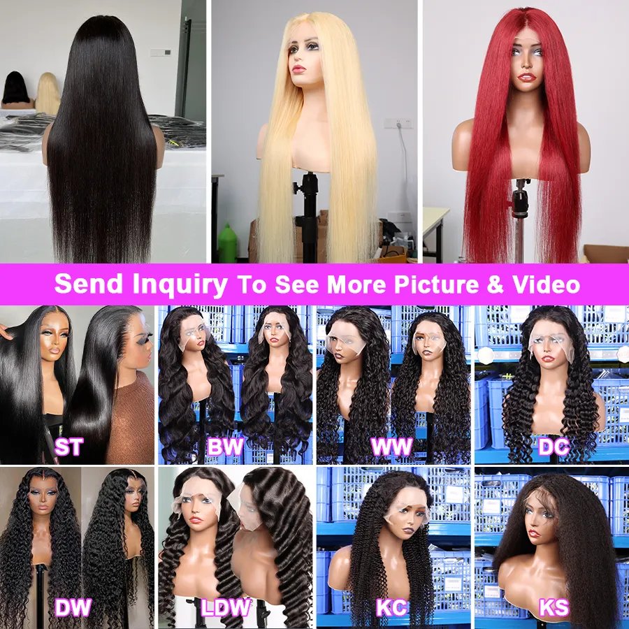 Glueless Straight Raw Hair Hd Lace Front Wig, Pre Pluck Virgin Indian Human Hair wigs, Preplucked Hd Lace Closure Wigs For Women
