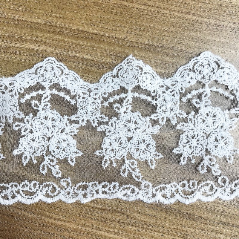 Hot Sale High quality new design cotton lace fabrics soluble lace trimming embroidered Lace LSLJ106