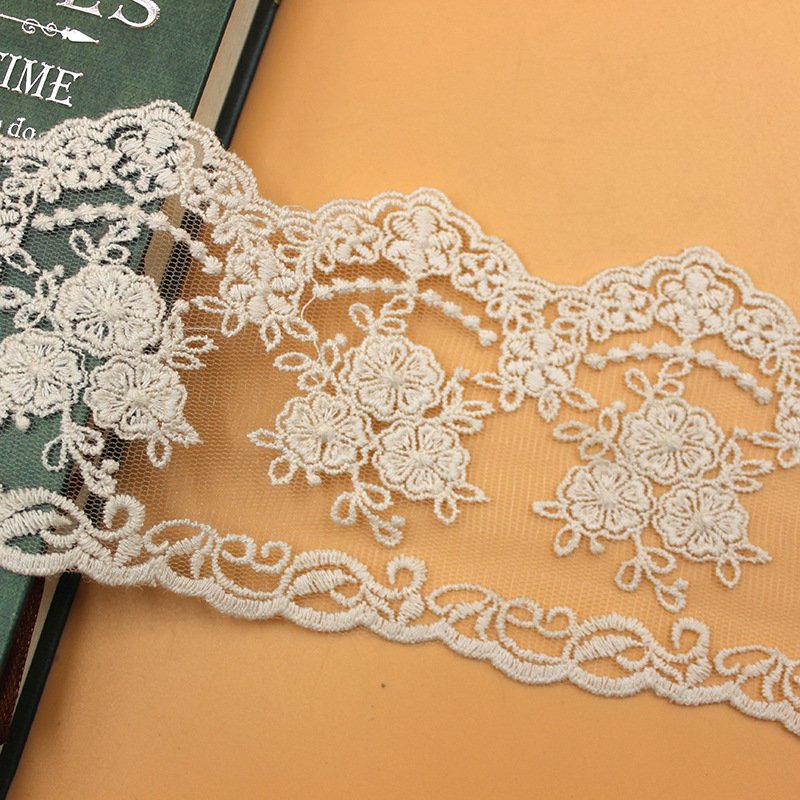 Hot Sale High quality new design cotton lace fabrics soluble lace trimming embroidered Lace LSLJ106