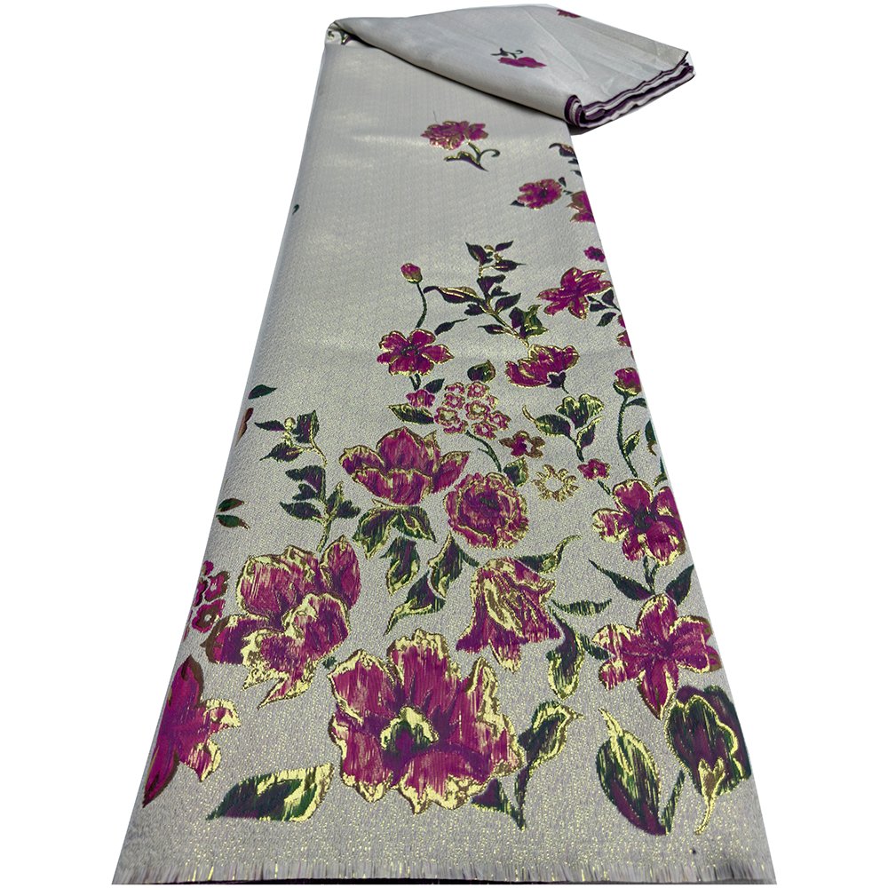 NI.AI Green French Brocade Jacquard Lace African Luxury Fancy Embroidery Fabric Brocade Fabric For Women Wedding Dress