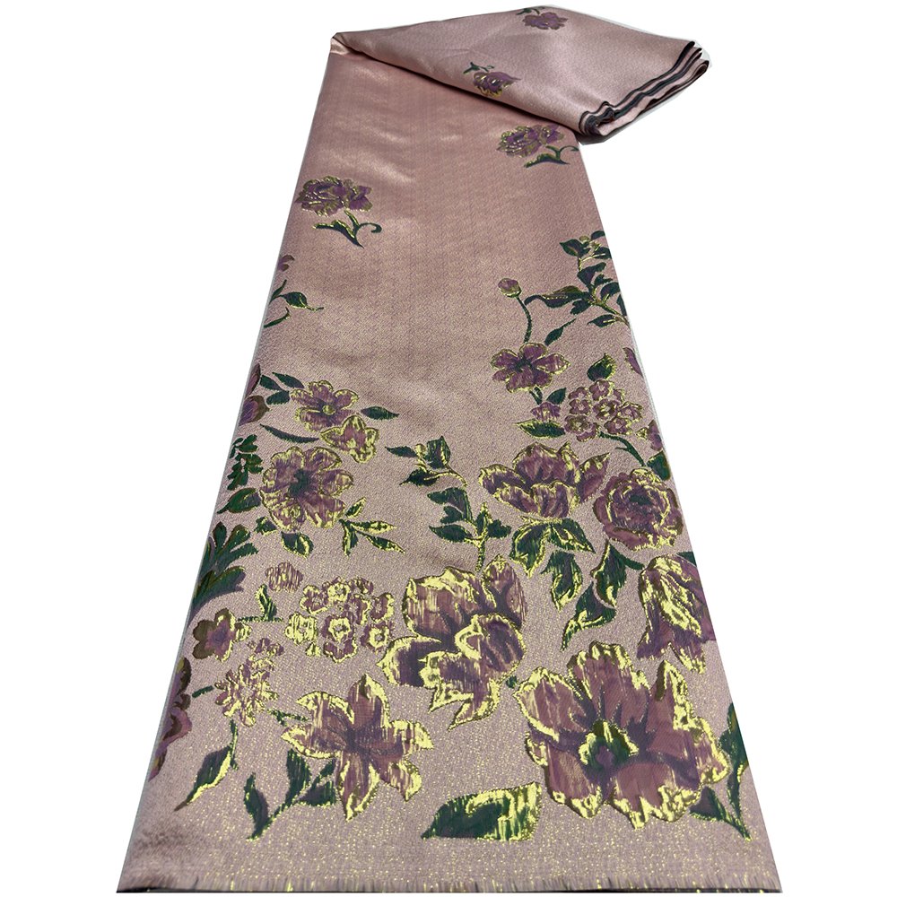 NI.AI Green French Brocade Jacquard Lace African Luxury Fancy Embroidery Fabric Brocade Fabric For Women Wedding Dress
