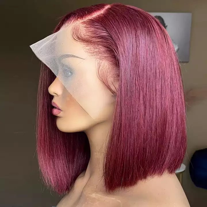 Can Be Dyed Bleach Human Hair Bob Wig Lace Front Wholesale 8-14 inch Short Bob Brazilian Lace Closure Human Hair Wigs