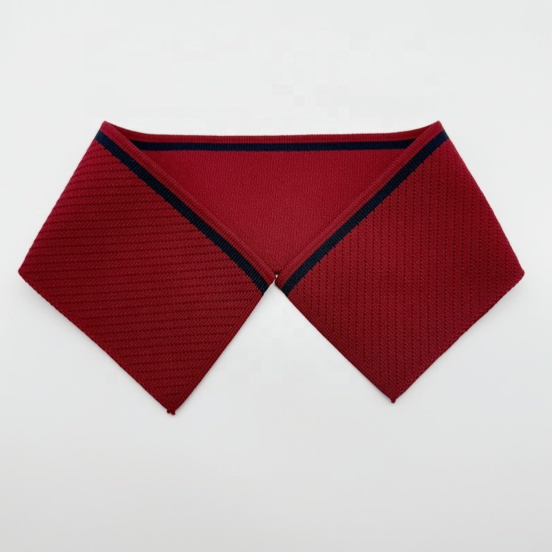 Elegant Polyester Jacquard Knitted Collar Stylish Flat Knit Neckline Accessory