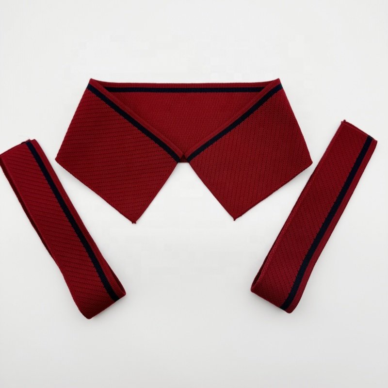 Elegant Polyester Jacquard Knitted Collar Stylish Flat Knit Neckline Accessory