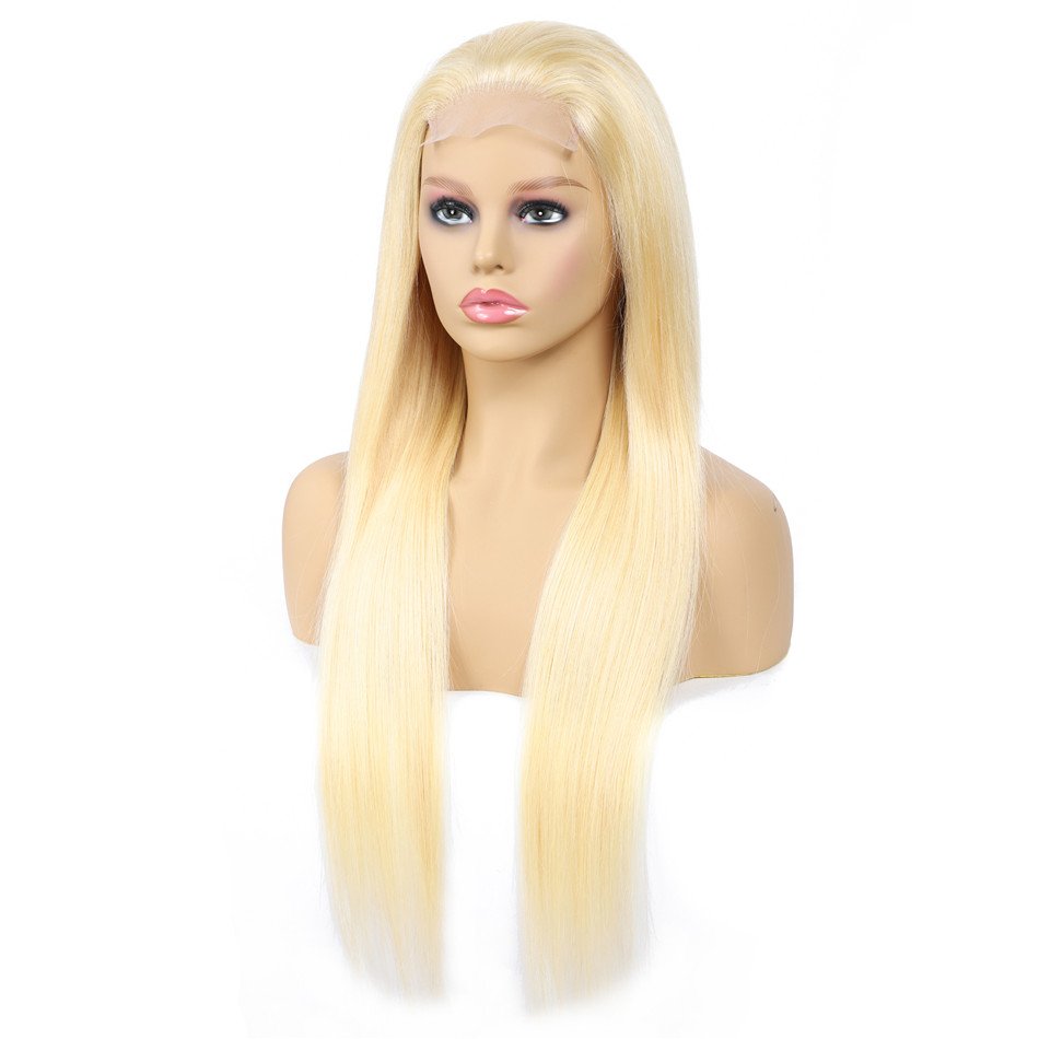 #613 Colored Blonde Straight Human Hair Wigs Human Hair Lace Front Wigs Glueless Hd Lace Frontal Closure Wigs For Black Women