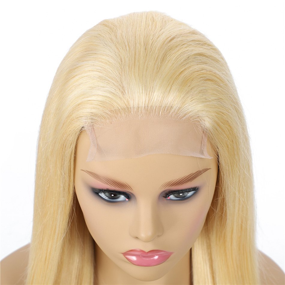 #613 Colored Blonde Straight Human Hair Wigs Human Hair Lace Front Wigs Glueless Hd Lace Frontal Closure Wigs For Black Women