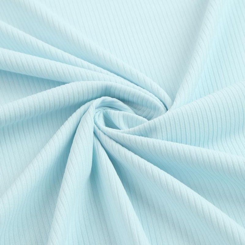OEM Custom Wholesale 160Gsm Sun Protection Cool Feeling Fabric 88% Nylon 12% Spandex Double-Sided Ribbing Swimsuits Fabric