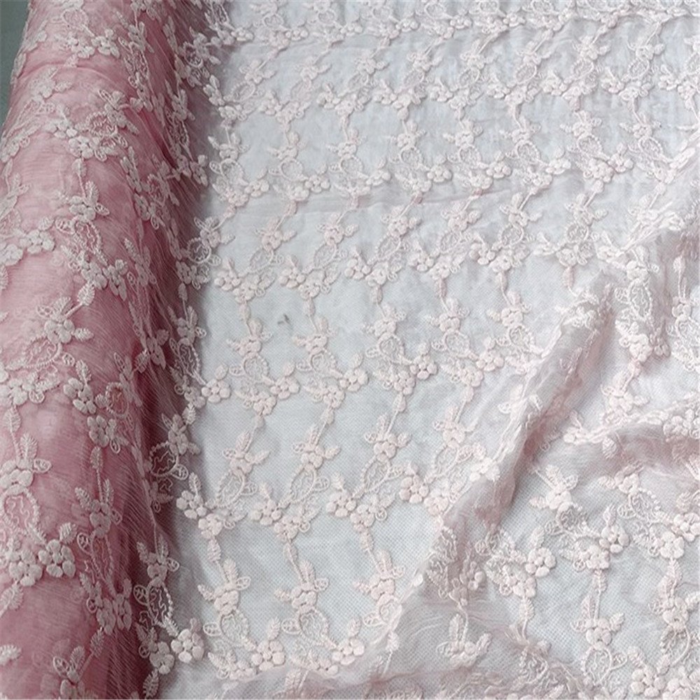 New Coming Silk Crinkle GGT Good Quality Silk Embroidery Fabric for Lady Wedding Dress