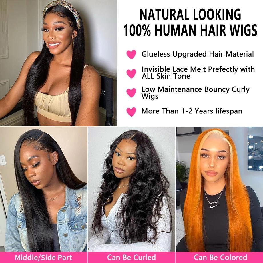 Wholesale Natural Hairline Wig Human Hair High Quality Deep Wave 13*4 Hd Swiss Lace Frontal Wigs