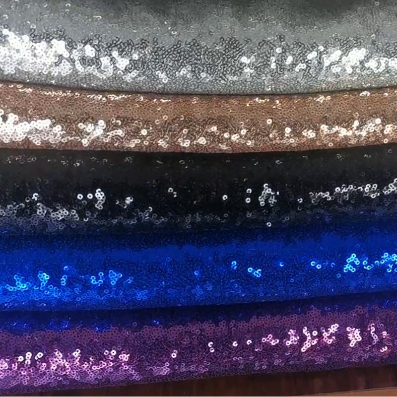 Wholesale Nigerian Luxury Custom Bling Bling Elastic 3mm Silver Embroidery Mesh Lace Tulle Sequin Fabric For Bridal Clothing