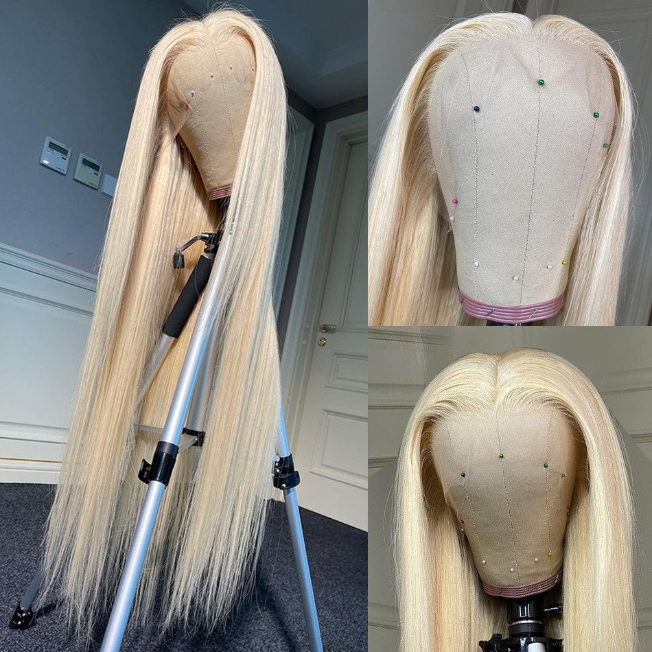 Cheap Raw Indian Hair Colored 613 Blonde Wigs Human Hair Lace Front Wigs For Black Women Glueless HD Lace Frontal Wig Human Hair