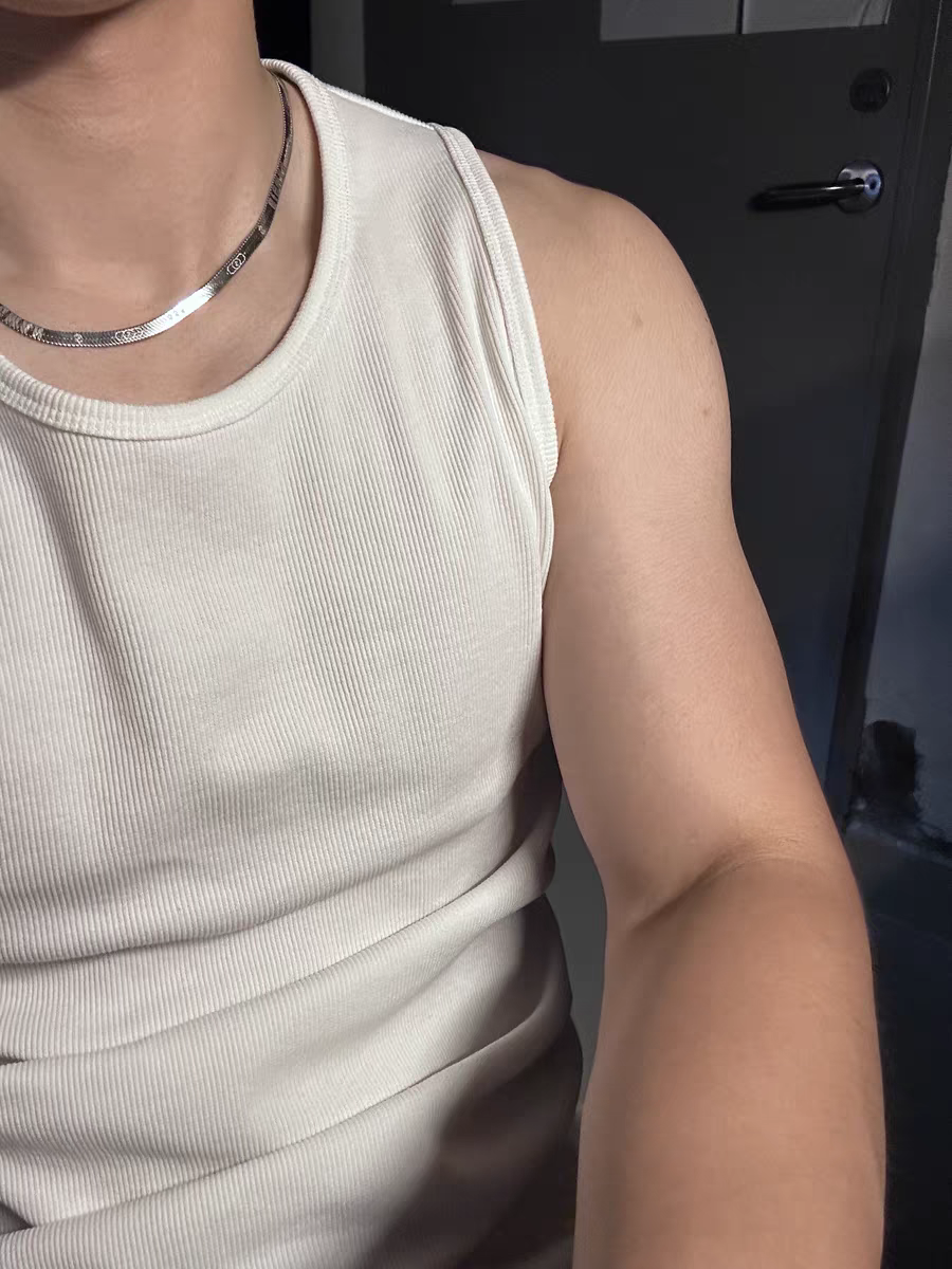 Custom Logo Cotton Mens Thread Tank Top Gym Ribbed Tops Fitness Athletic Clothes for Men