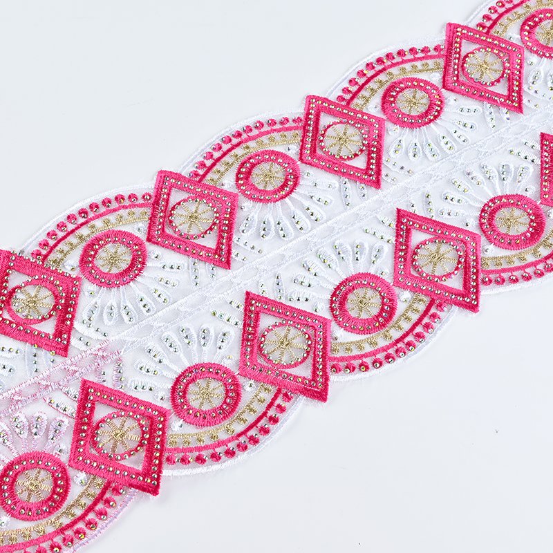 15cm Design China Wholesale Net Embroidery Lace Trim Fabric Embroidery Trimmings Lace