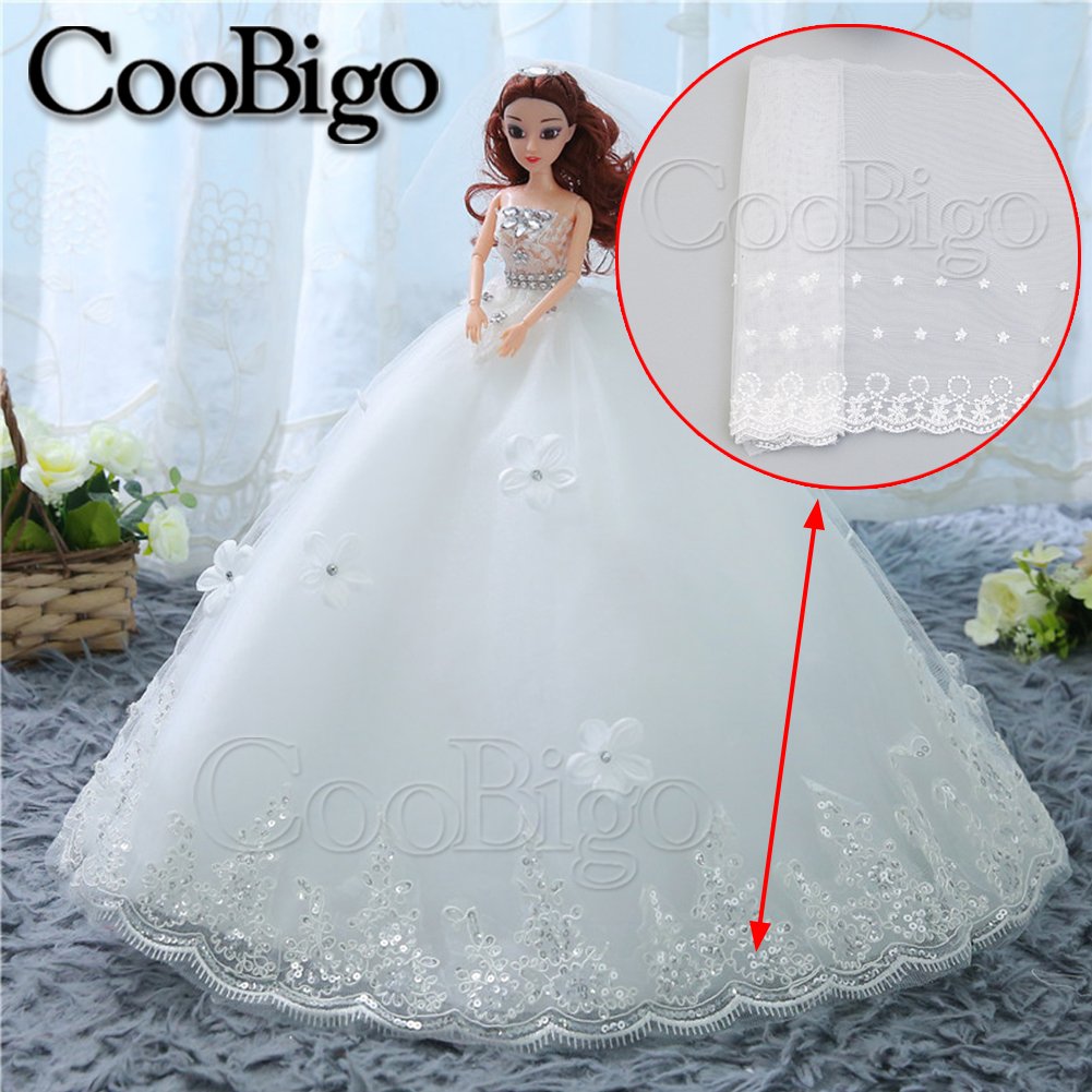 30Yards Mesh Embroidery Lace Tulle Fabric Floral Laces Border Decoration Clothes Wedding Dress Sewing DIY Accessories 10cm Width