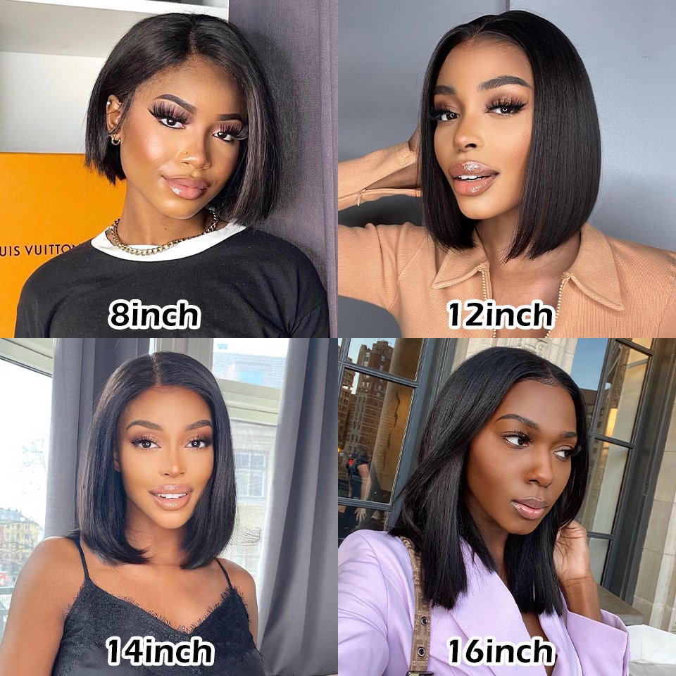 Cheap Bone Straight Short Bob Wigs Human Hair Lace Front Wigs For Black Women HD Lace Frontal Wigs Raw Brazilian Human Hair
