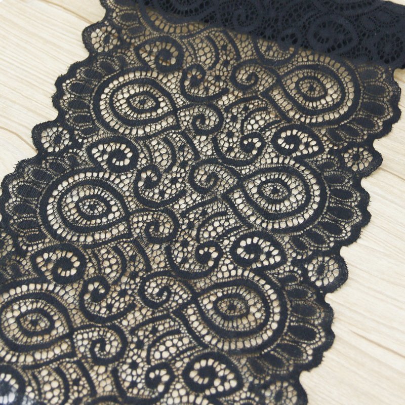 (3 Meters) 18cm White Elastic Lace Fabric French Hollow Underwear Stretch Laces Trim Hollow Dress And Personal Adornment DIY