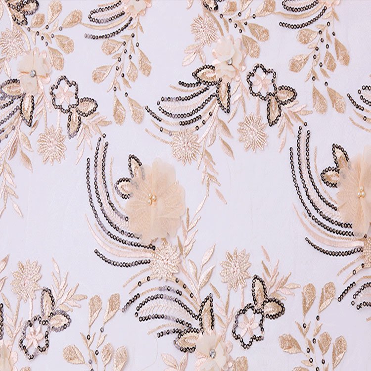 Mesh embroidery fabric 100% polyester embroidery tulle fabric mesh stretch fabric