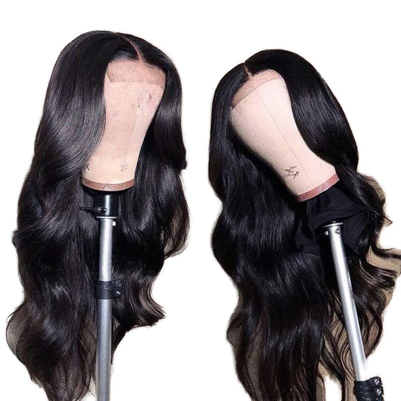 Wholesale Raw Brazilian Virgin Hair Body Wave Lace Front Wigs Glueless HD Lace Frontal Wig for Black Women Color Transparent