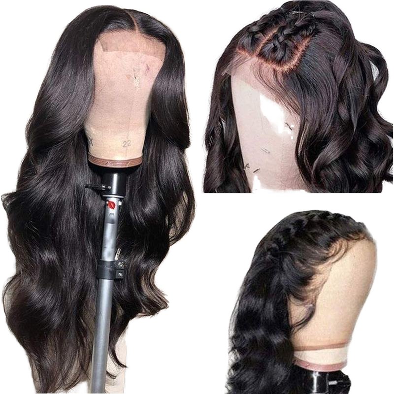 Wholesale Raw Brazilian Virgin Hair Body Wave Lace Front Wigs Glueless HD Lace Frontal Wig for Black Women Color Transparent