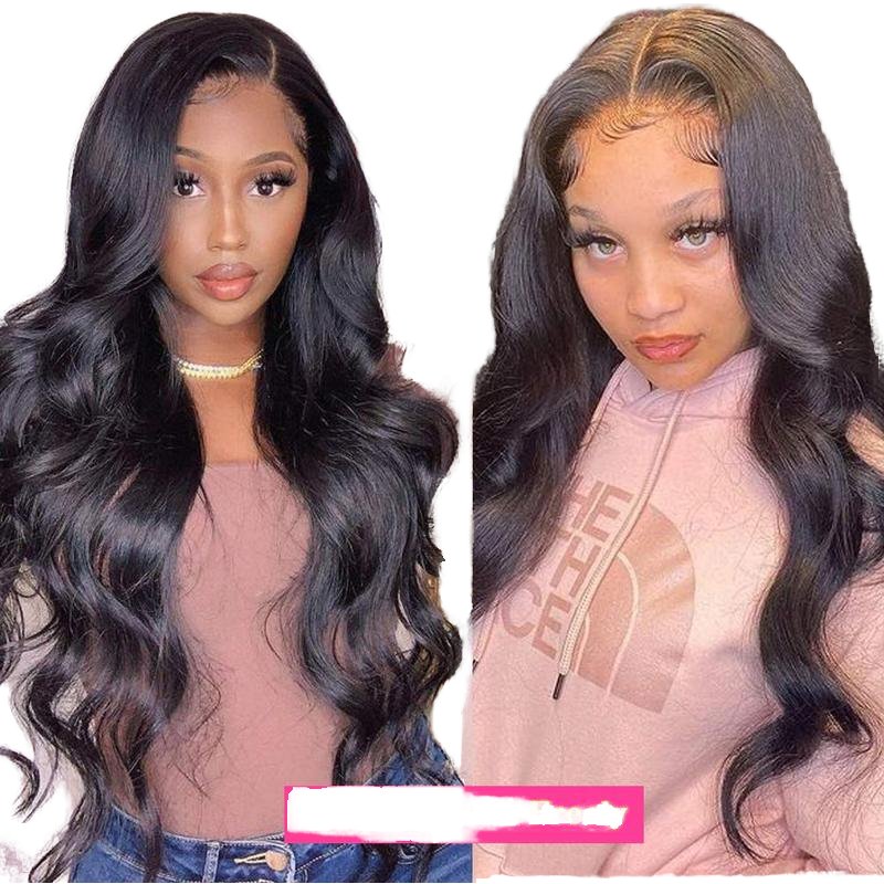 Wholesale Raw Brazilian Virgin Hair Body Wave Lace Front Wigs Glueless HD Lace Frontal Wig for Black Women Color Transparent