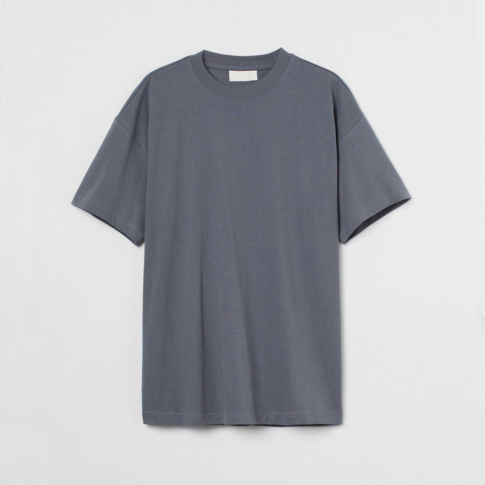 Custom Summer Basic Heavy Tees Plus Size Men's Thick 100% Cotton Boxy t shirt Knitted Rib Collar Drop Shoulder Oversized tshirts