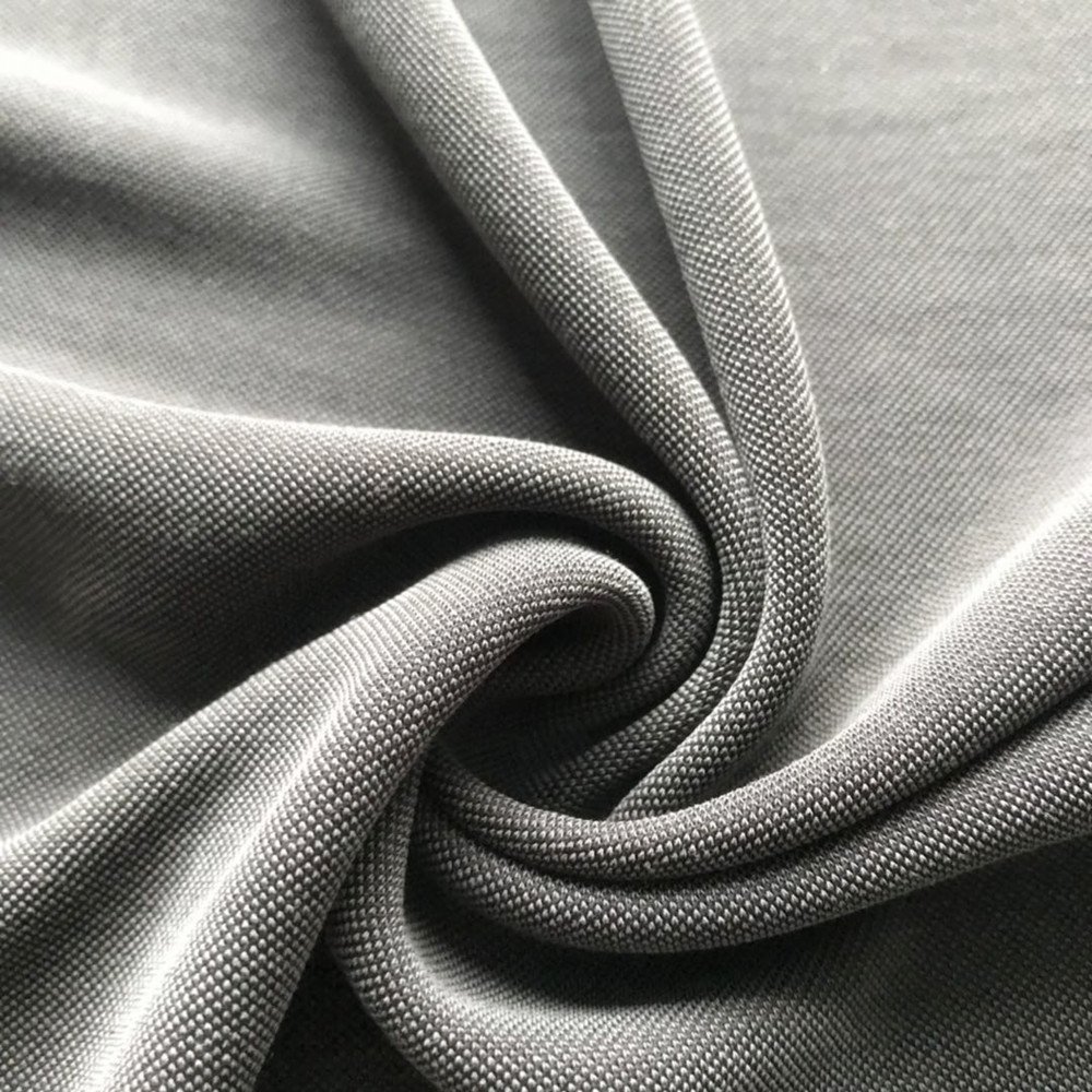 Factory Price Sportswear Polyester cotton Black Stretch Eyelet Birds Eye Pique Knitted Fabric For polo Shirt