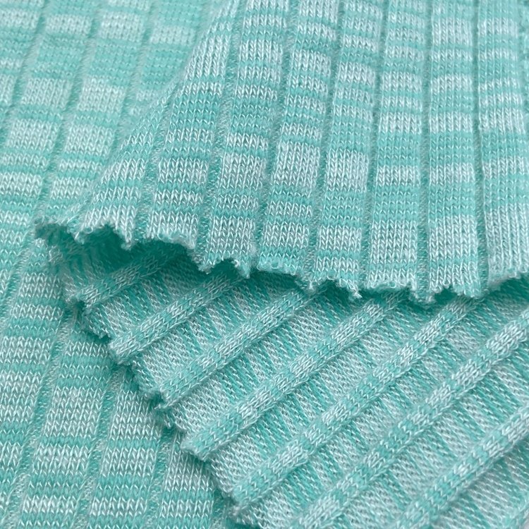 Wholesale manufacturer rayon cotton spandex knit wide 7*4 viscose stretch rib fabric for cardigan