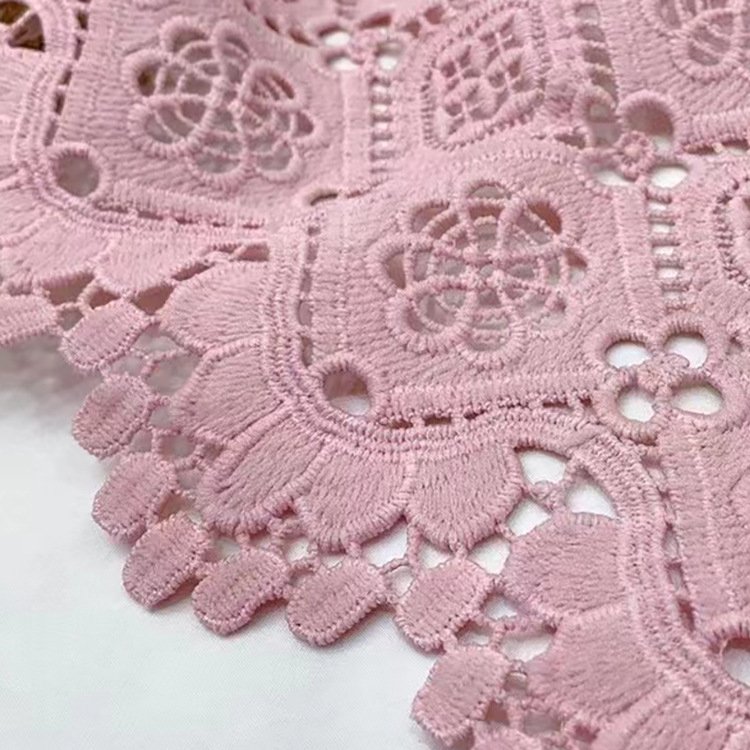 Wholesale embroidery fabric High quality green guipure embroidery fabric dress wedding dress cheongsam lace fabric