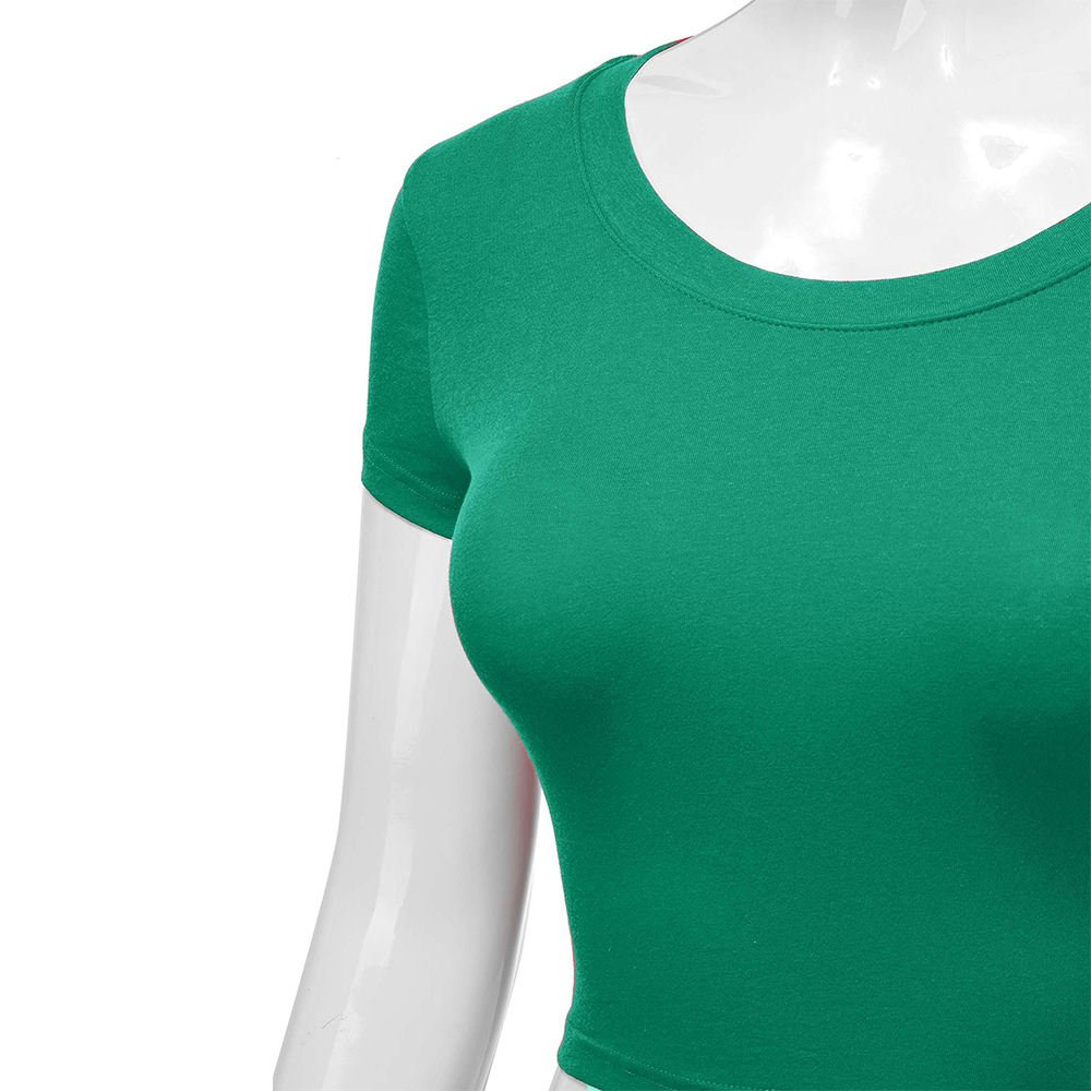 Gym Crop Tank Tops Women's Relaxed Muscle Fitness Athletic Yoga Crop Top Ladies Casual Solid Color Cropped T-shirts Women