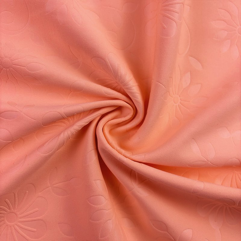 Sportswear Yoga Jacquard Embossed Fabric 230 Gsm Stripe Ribbed Stretchy Fabric 78% Polyester 22% Spandex