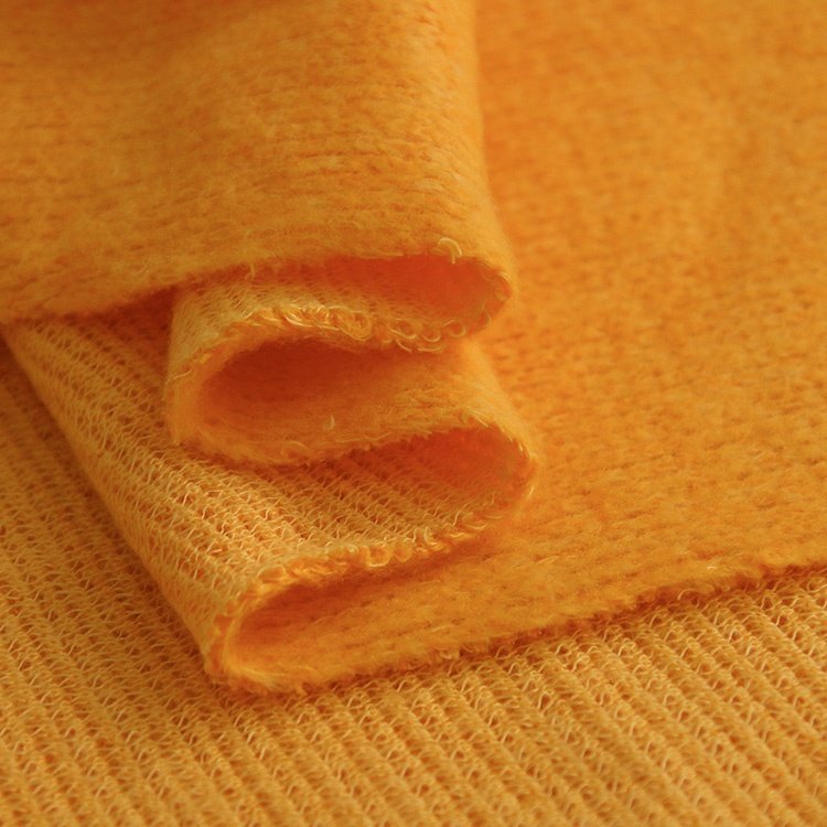 6088# 97%polyester 3%spandex french rib knit thick needle for coats sweaters fashion 320g heavy weight polyester rib knit fabric