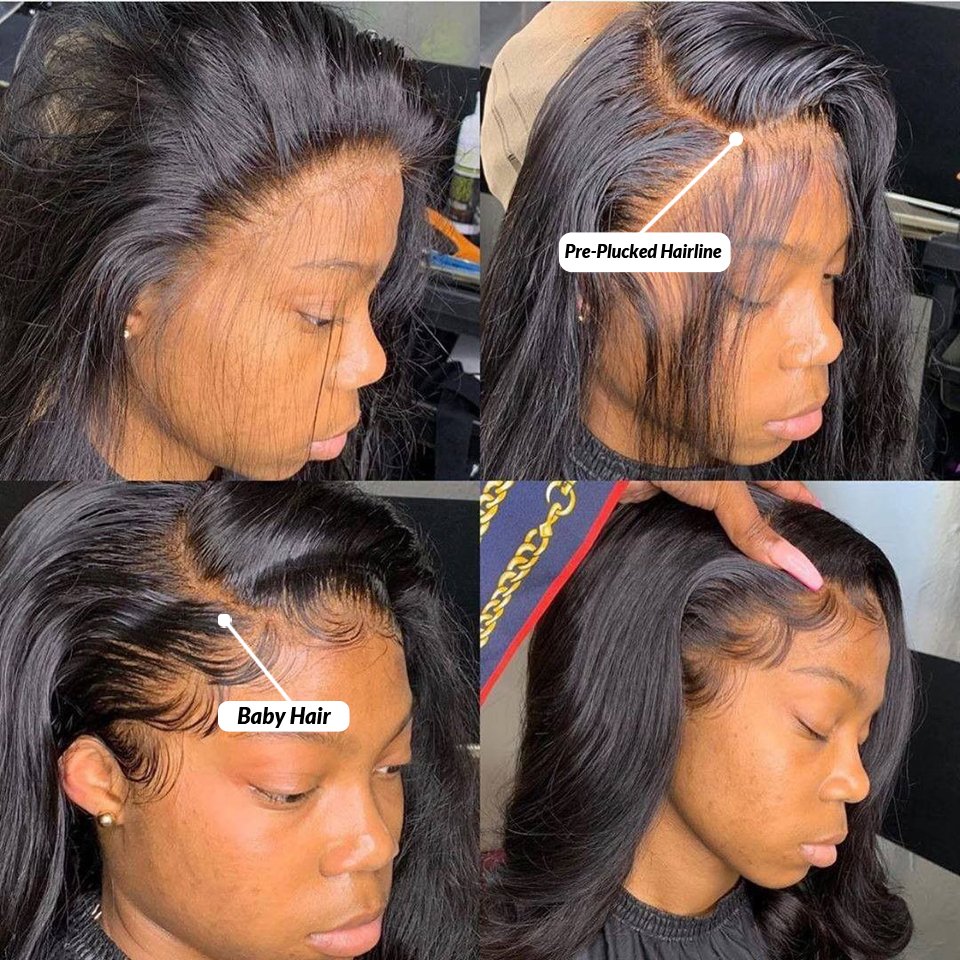 Glueless Brazilian Hd Lace Front Wig for Women 13x4 Lace Frontal Wig with Baby Hair Transparent Hd Full Lace Human Hair Wig
