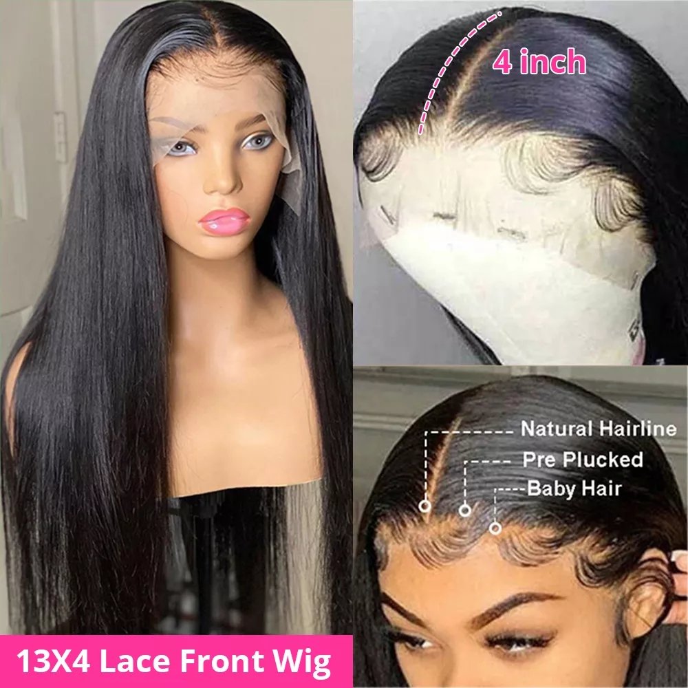 Glueless Brazilian Hd Lace Front Wig for Women 13x4 Lace Frontal Wig with Baby Hair Transparent Hd Full Lace Human Hair Wig