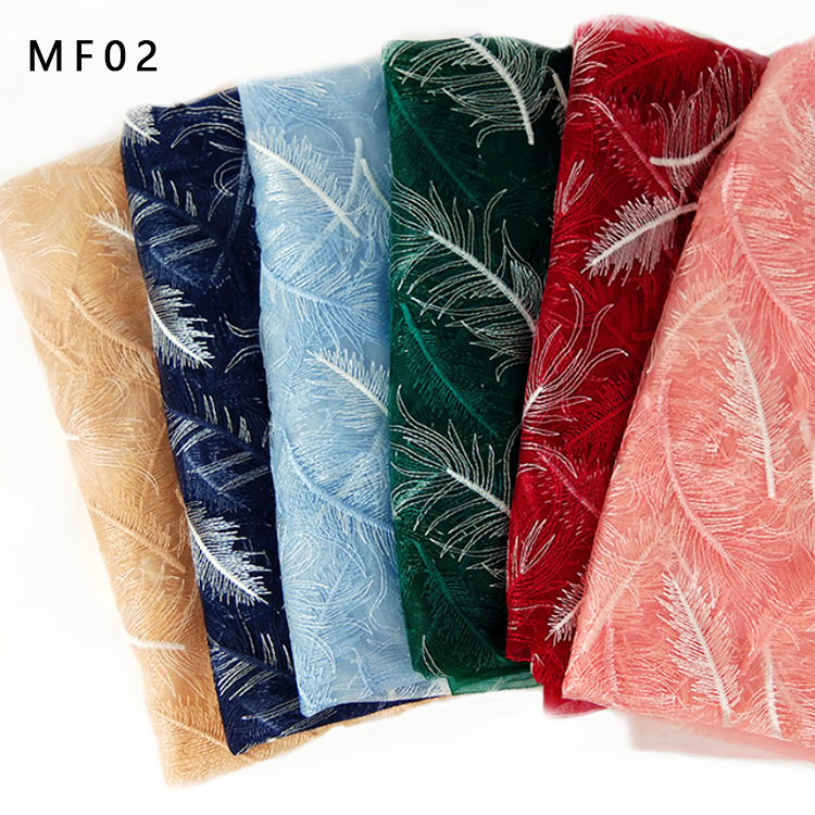 Promotional Products Multicolor Lace Mesh DIY Handmade Home Decoration Embroidery Fabric MF02