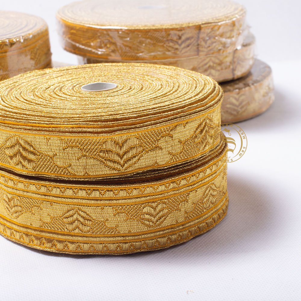 2024 OEM French Designer Service Wholesale Unique Designed Customized Braids Lace Gilt Lace