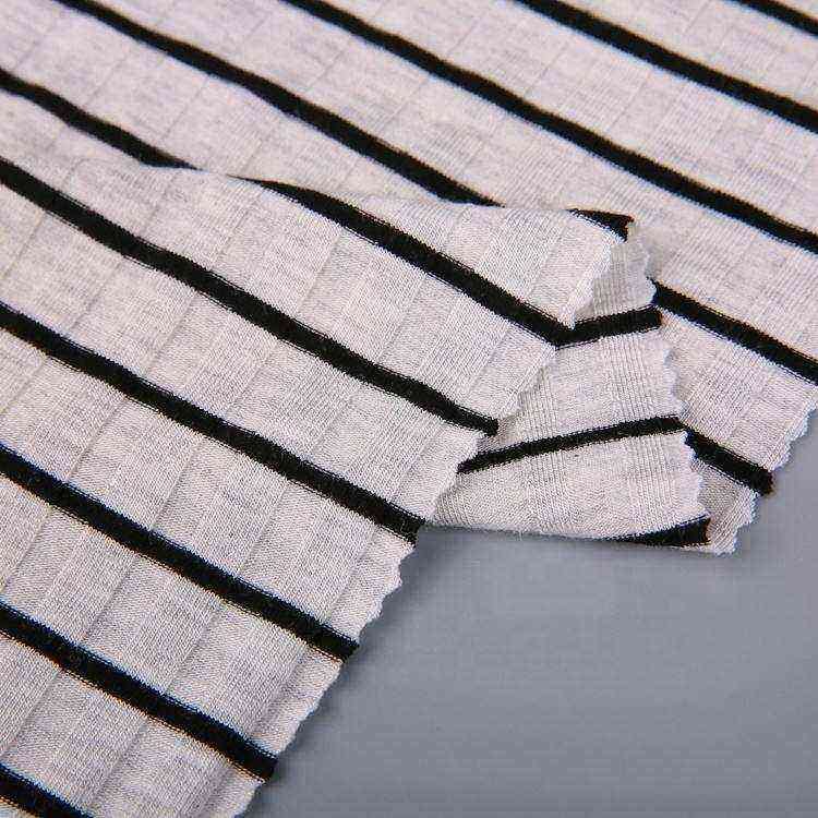 New products china knitted yarn dyed 11x8 rib garment fabric custom for clothing