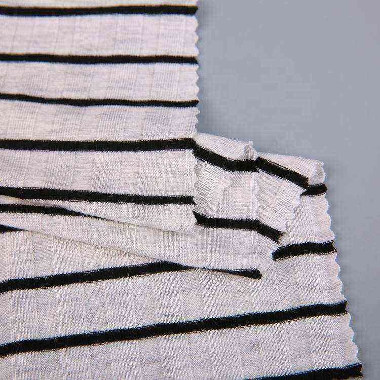 New products china knitted yarn dyed 11x8 rib garment fabric custom for clothing
