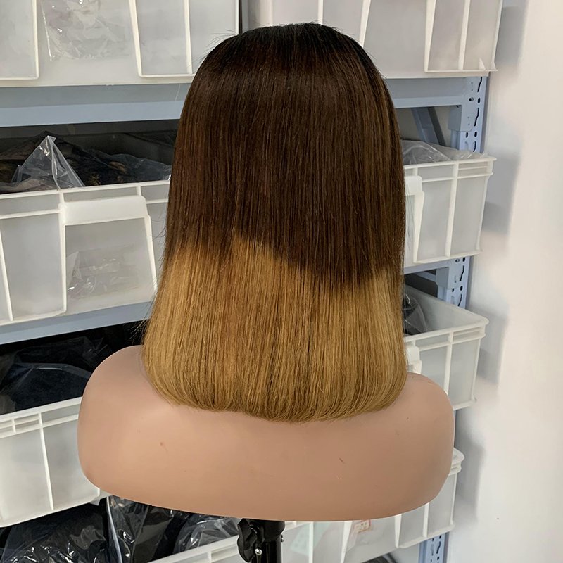 Hot Selling Factory Wholesale Price Short Bob Wigs 13x4 Full Lace For Black Women Brazilian Human Hair Colored Wig Bob