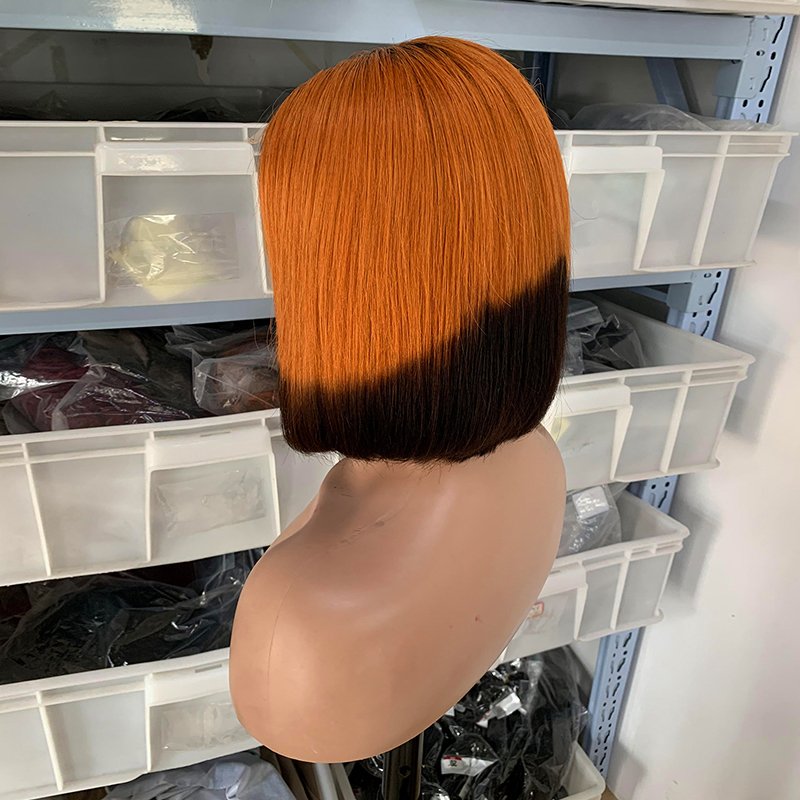 Hot Selling Factory Wholesale Price Short Bob Wigs 13x4 Full Lace For Black Women Brazilian Human Hair Colored Wig Bob