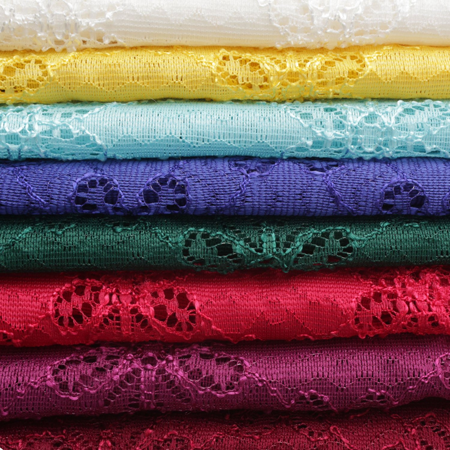 2023 Wholesale Multi-color 90 Nylon 10 Spandex Stretchy Lace Fabric For Women Clothing