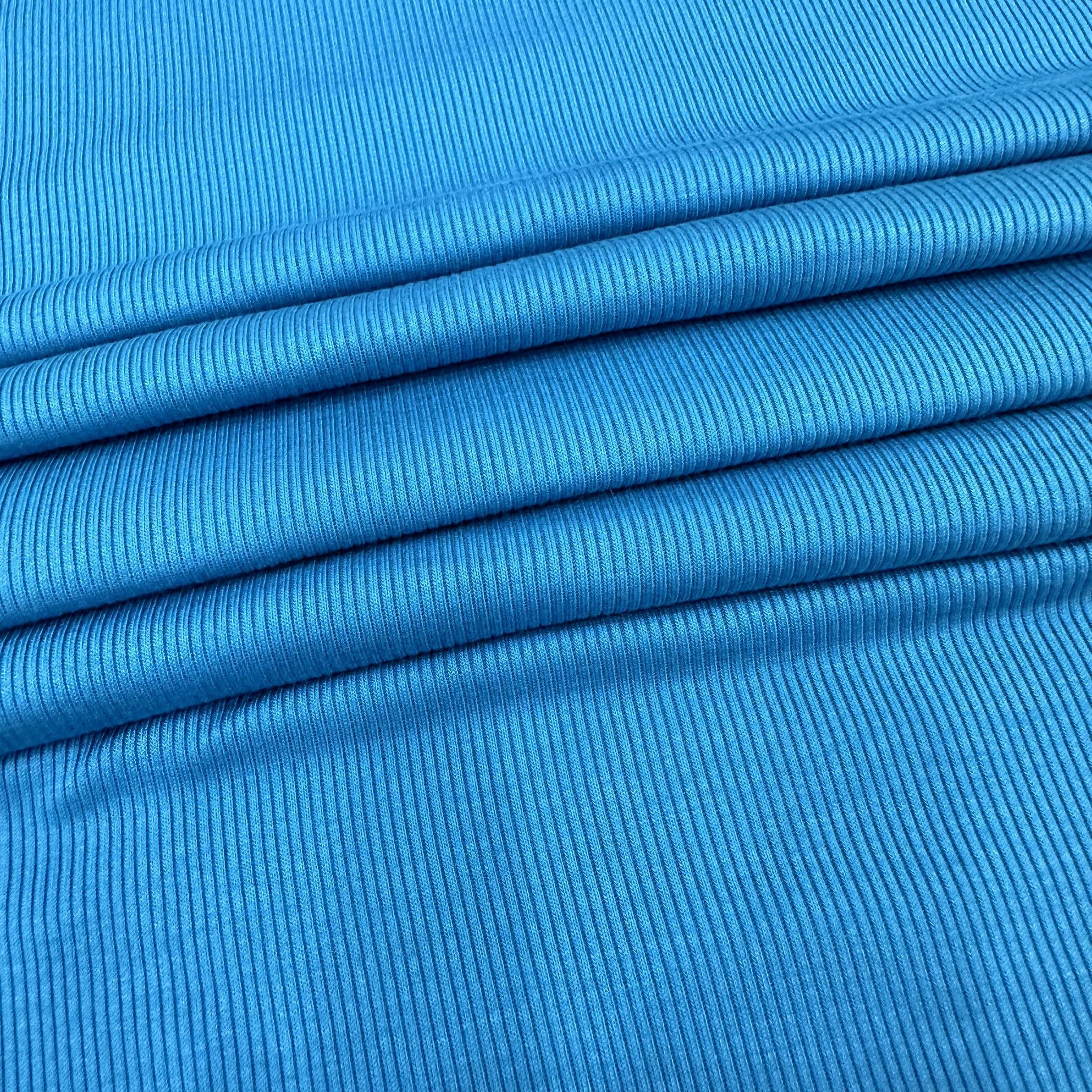 Soft comfortable recycled fabric 280gsm 75.70% viscose +20.09% nylon +4.21% spandex double knitted fabric for garment