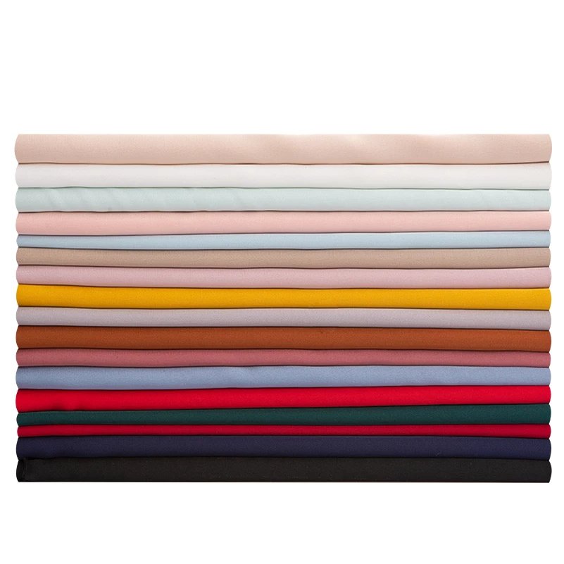 Polyester Satin Chiffon Fabric For Clothes Pajama Shirt Micro Elastic Fabric