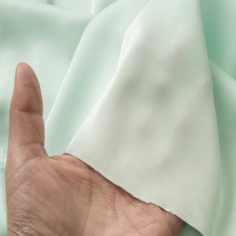 Polyester Satin Chiffon Fabric For Clothes Pajama Shirt Micro Elastic Fabric