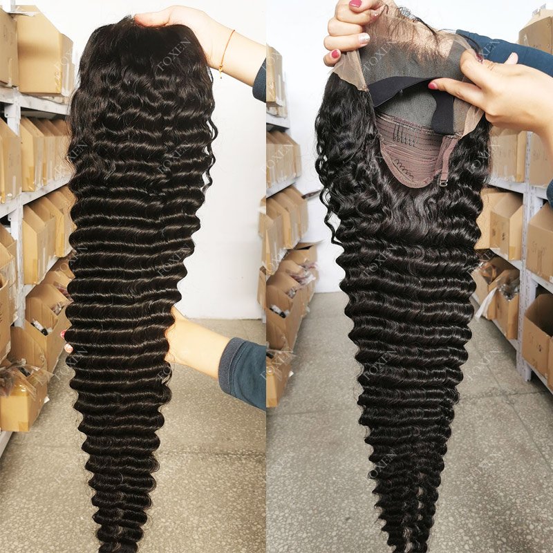 13*6 Hd Transparent Lace Frontal Wigs for Black Women Raw Burmese Curly Hair Deep Water Wave Wig 13x4 Human Hair Lace Front Wig