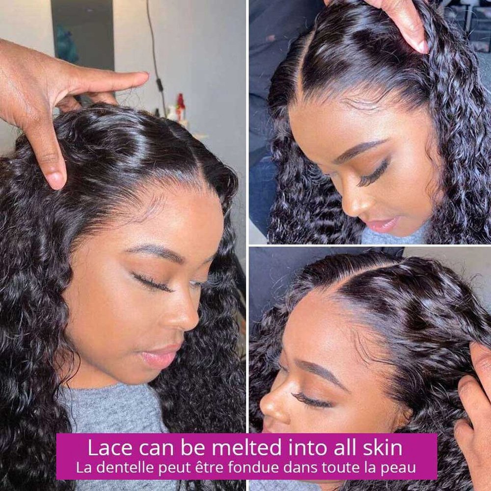 13*6 Hd Transparent Lace Frontal Wigs for Black Women Raw Burmese Curly Hair Deep Water Wave Wig 13x4 Human Hair Lace Front Wig