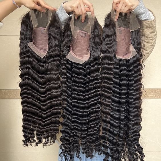13*6 Hd Transparent Lace Frontal Wigs for Black Women Raw Burmese Curly Hair Deep Water Wave Wig 13x4 Human Hair Lace Front Wig