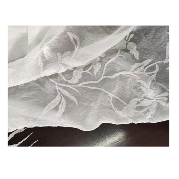 embroidery silk fabric crepe silk embroidery fabric